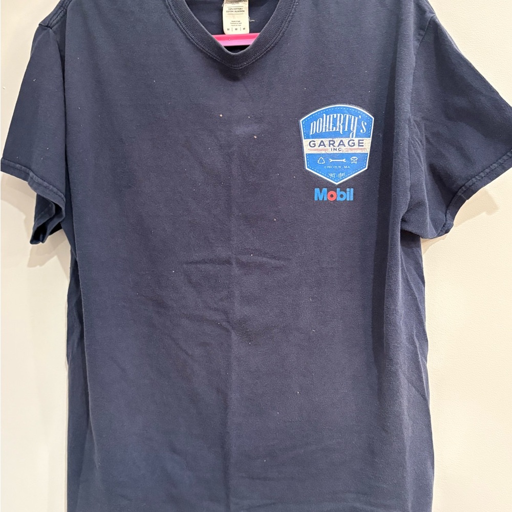 vintage Mobil gas station tee Blue T-Shirt